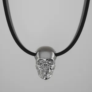 White Gold Skull Necklace