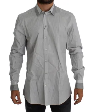 White Gray GOLD Slim Fit Dress Shirt