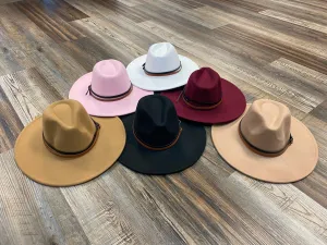 Wide Brim Hat w/ 2 Interchangeable Belts