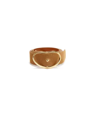 WIDE GEORGIA BELT IN CAMEL SUEDE