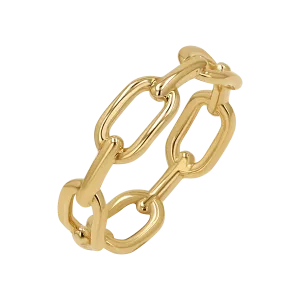 Wide Paper Clip Link Ring