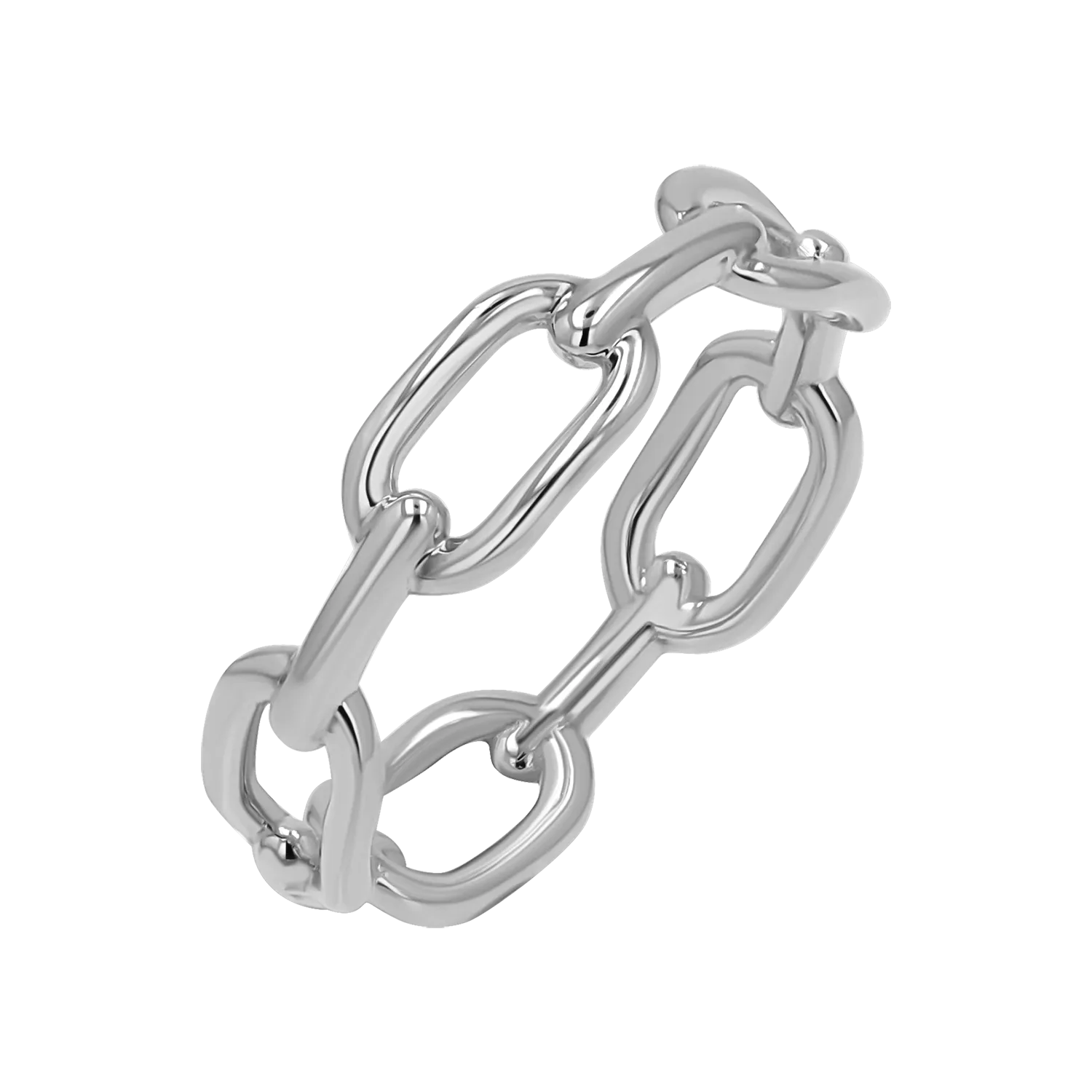 Wide Paper Clip Link Ring