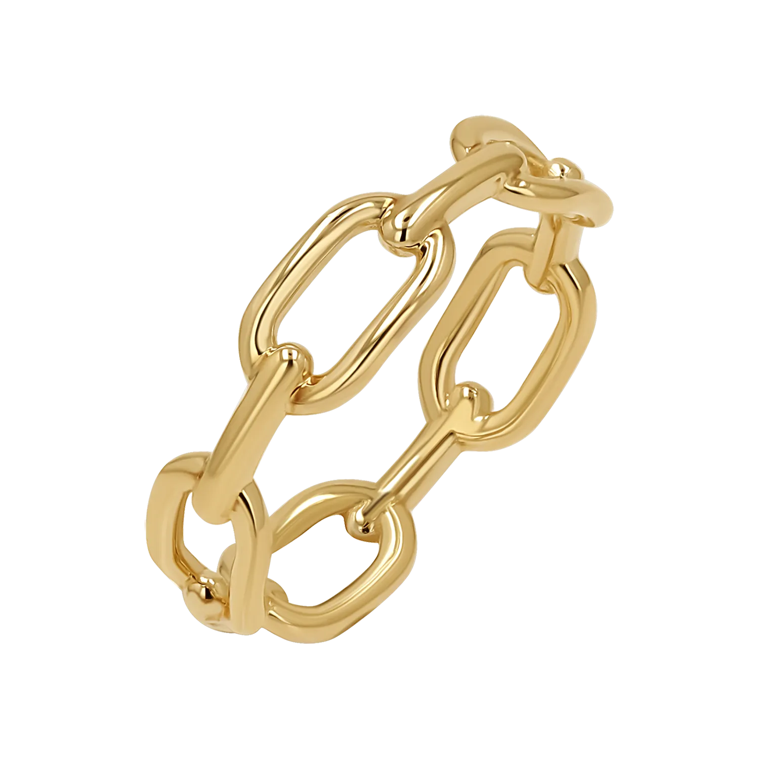 Wide Paper Clip Link Ring