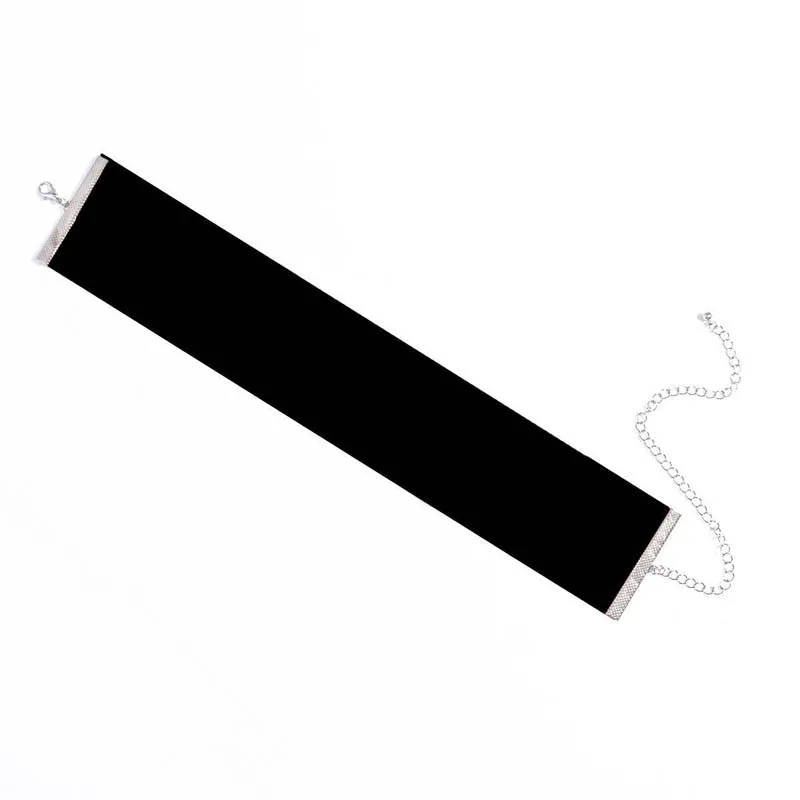 Wide Ribbon Choker Necklace