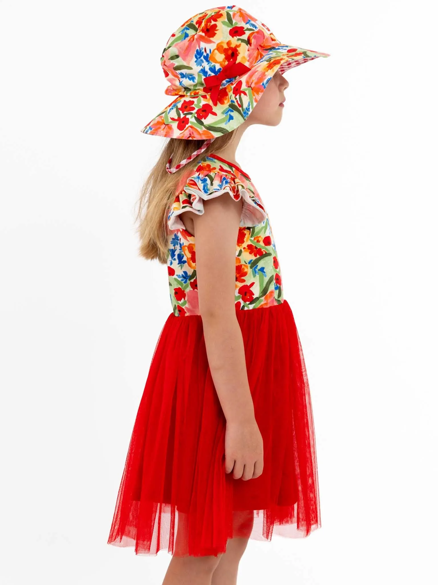 Wild Roses Ponytail Hat