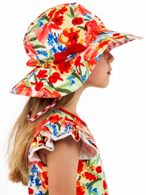 Wild Roses Ponytail Hat