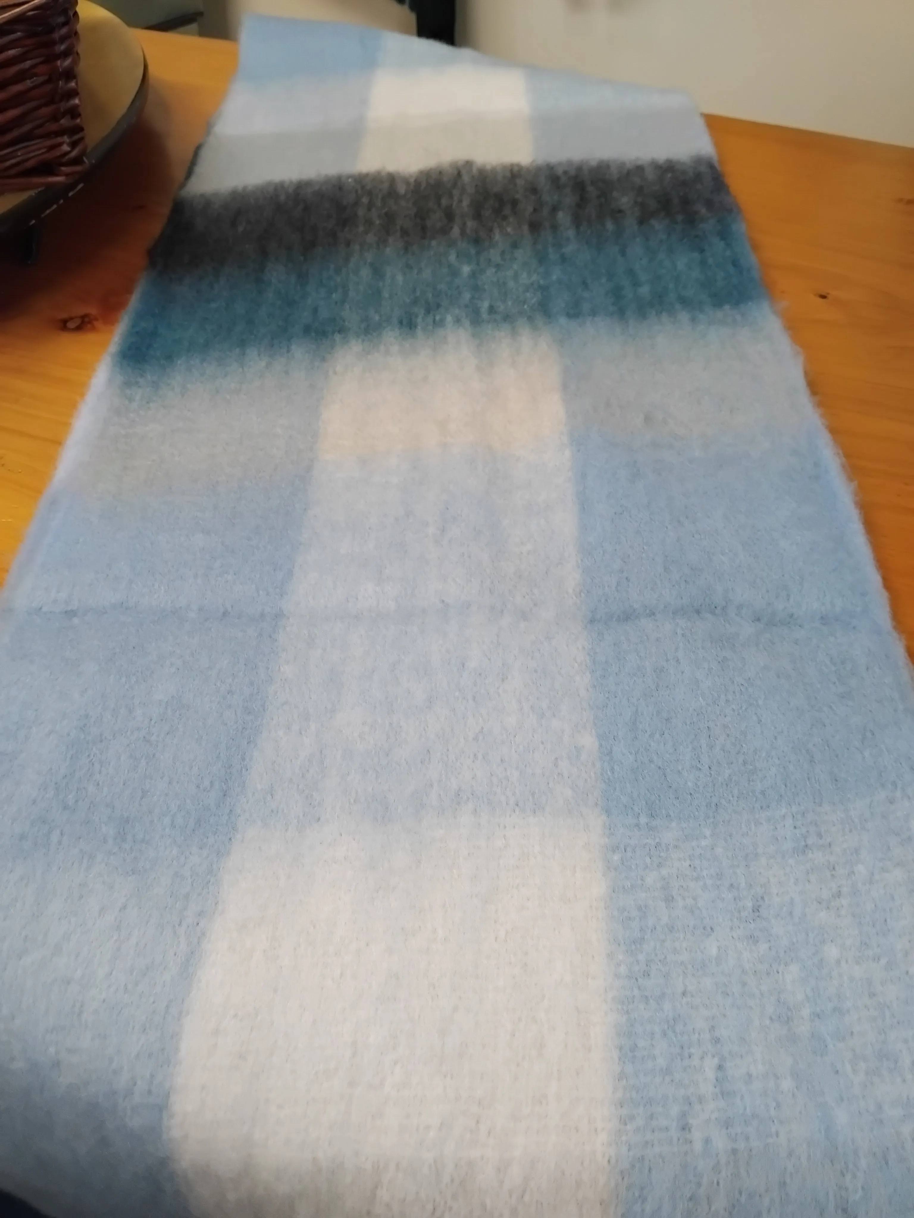 Winter Check Long Tassel Scarf ~ Hils