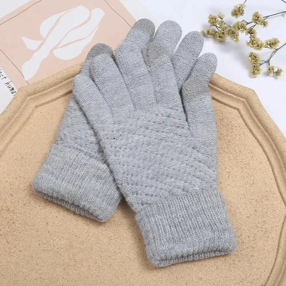 Winter Gloves for Men Women Teens Cute Cat and Bird Printed Thermal Knitted Gloves, Windproof Winter Warm Mittens Glove Soft