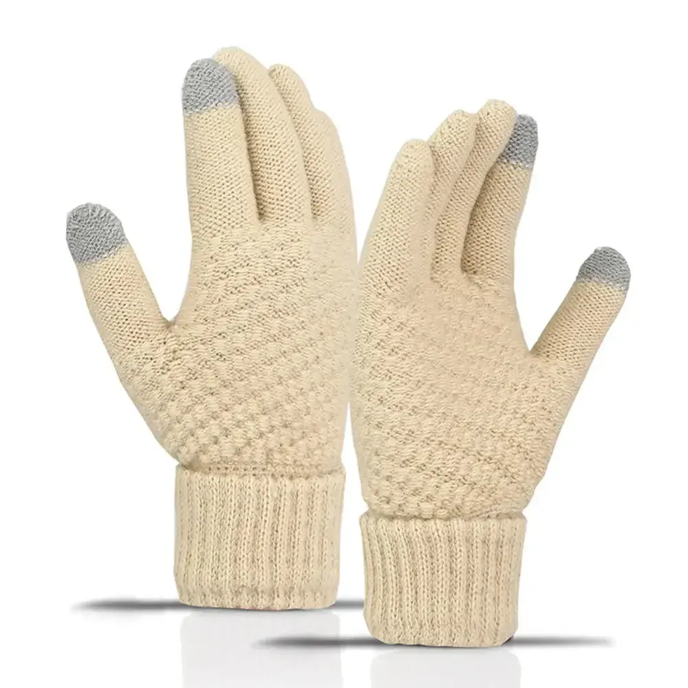 Winter Gloves for Men Women Teens Cute Cat and Bird Printed Thermal Knitted Gloves, Windproof Winter Warm Mittens Glove Soft