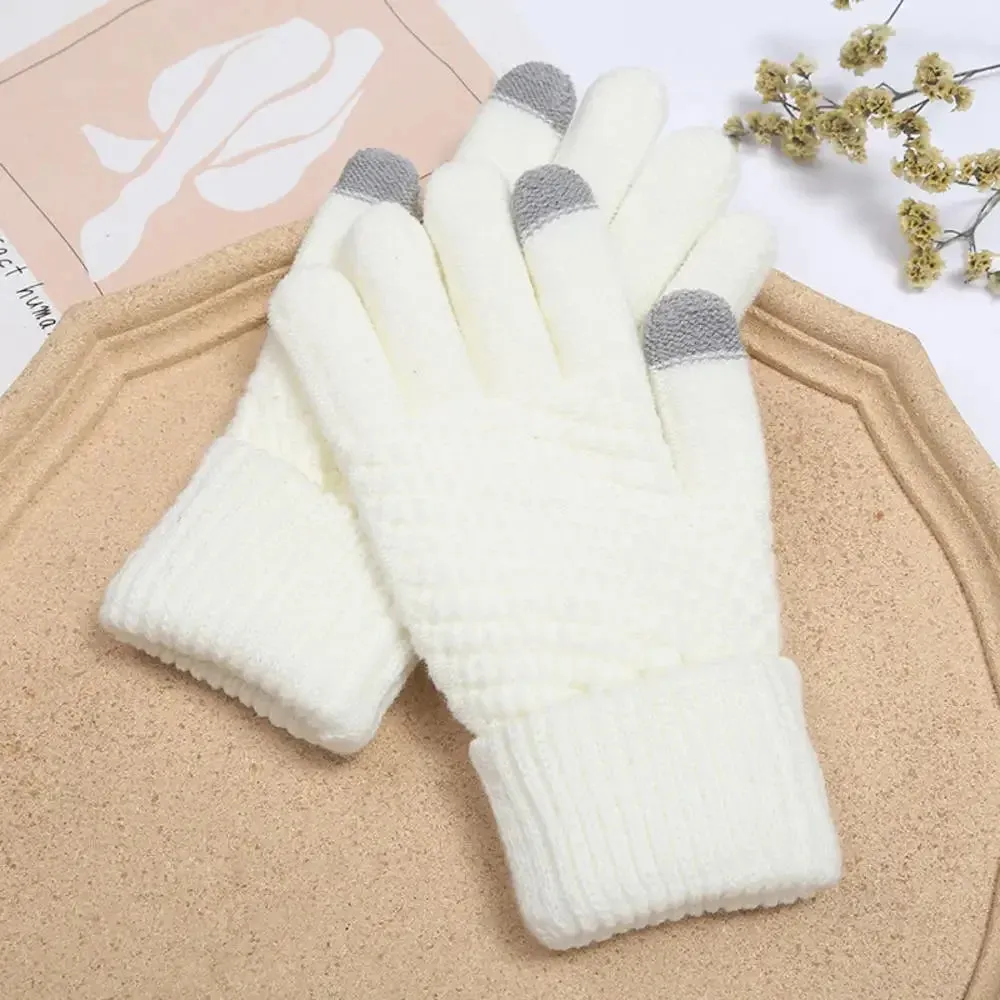 Winter Gloves for Men Women Teens Cute Cat and Bird Printed Thermal Knitted Gloves, Windproof Winter Warm Mittens Glove Soft