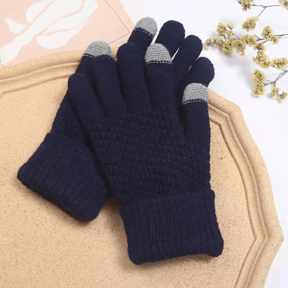 Winter Gloves for Men Women Teens Cute Cat and Bird Printed Thermal Knitted Gloves, Windproof Winter Warm Mittens Glove Soft