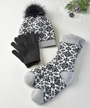 Winter Hat Glove & Sock Set