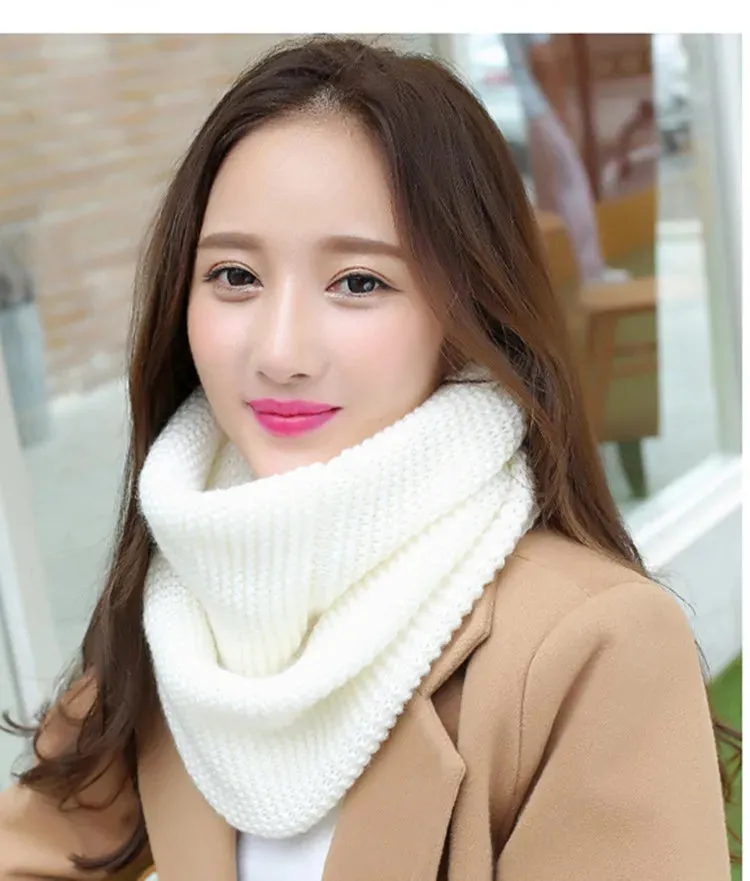 Winter Scarf Women Infinity Knitted Scarf Circle Neck Scarf women Super Chunky Loop Snood Unsex Solid Crochet