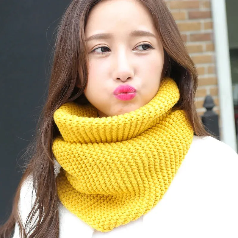 Winter Scarf Women Infinity Knitted Scarf Circle Neck Scarf women Super Chunky Loop Snood Unsex Solid Crochet