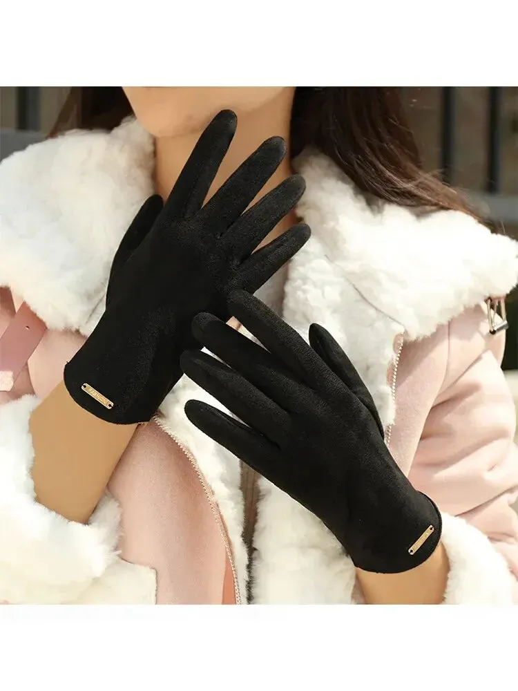 Winter Suede Touchscreen Gloves - Padded