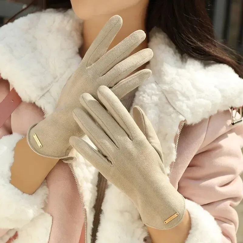 Winter Suede Touchscreen Gloves - Padded