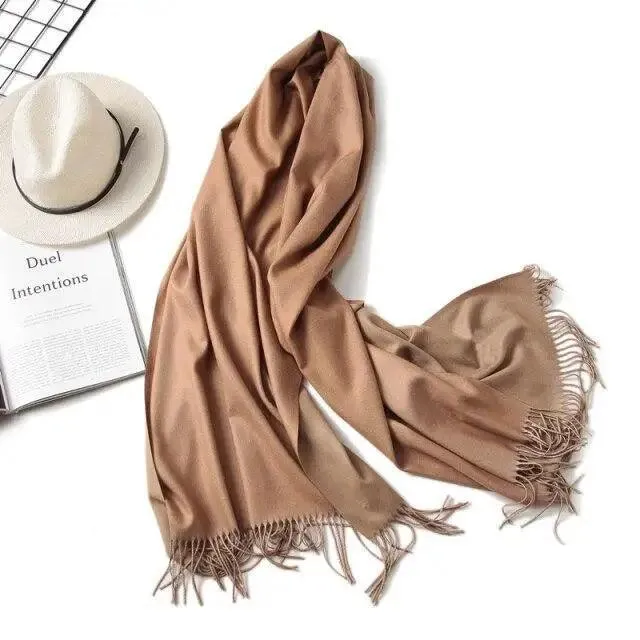 Winter Women Scarf Fashion Solid Soft  Scarves For Lady Shawls Wrap Casual Wear Travel Friendly For Winter Fall Winter Classic Warm Soft Chunky Warm Scarves Wrap Scarf