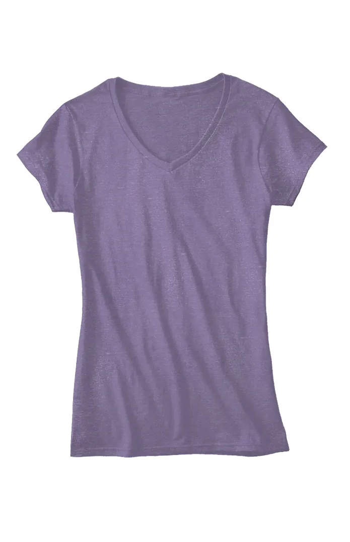 Women's 50/50 Blend V-Neck T Shirts