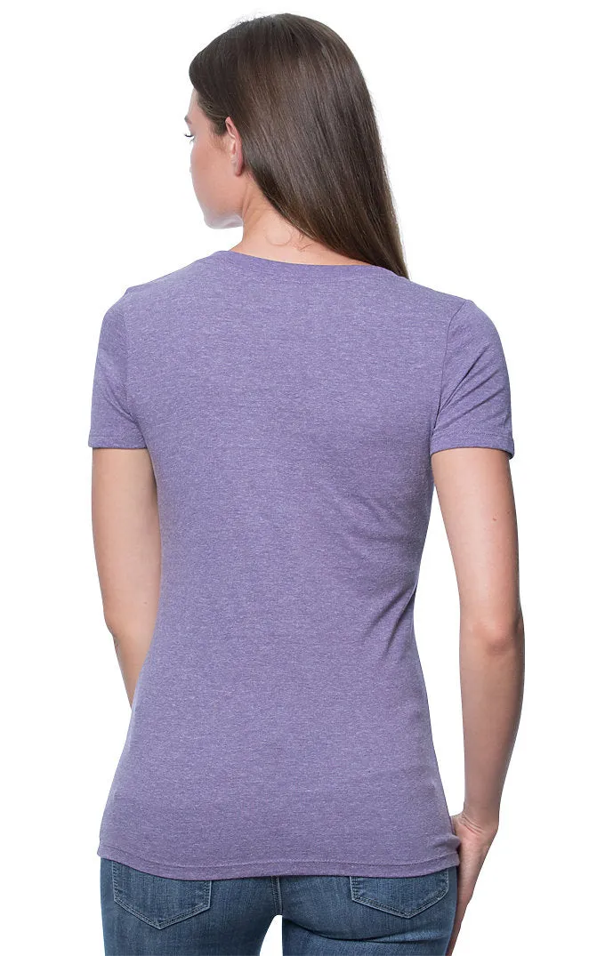 Women's 50/50 Blend V-Neck T Shirts