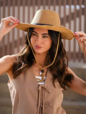 WOMEN'S BELT DETAILED SUN HATS