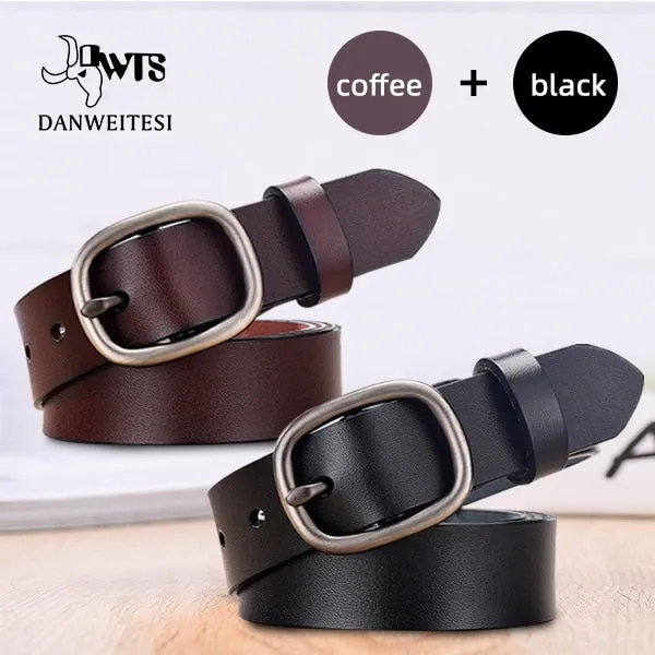 Women's Belt Fashion Women Female Belt Genuine  Leather Belts For Women Female Belt Pin Buckles Fancy Vintage for Jeans