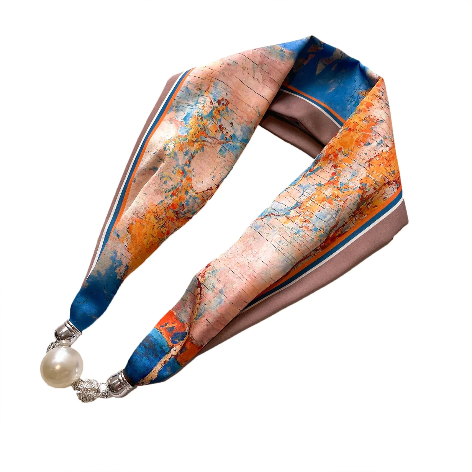 Women's Day Magnetic Suction Convenient Small Silk Scarf Popular