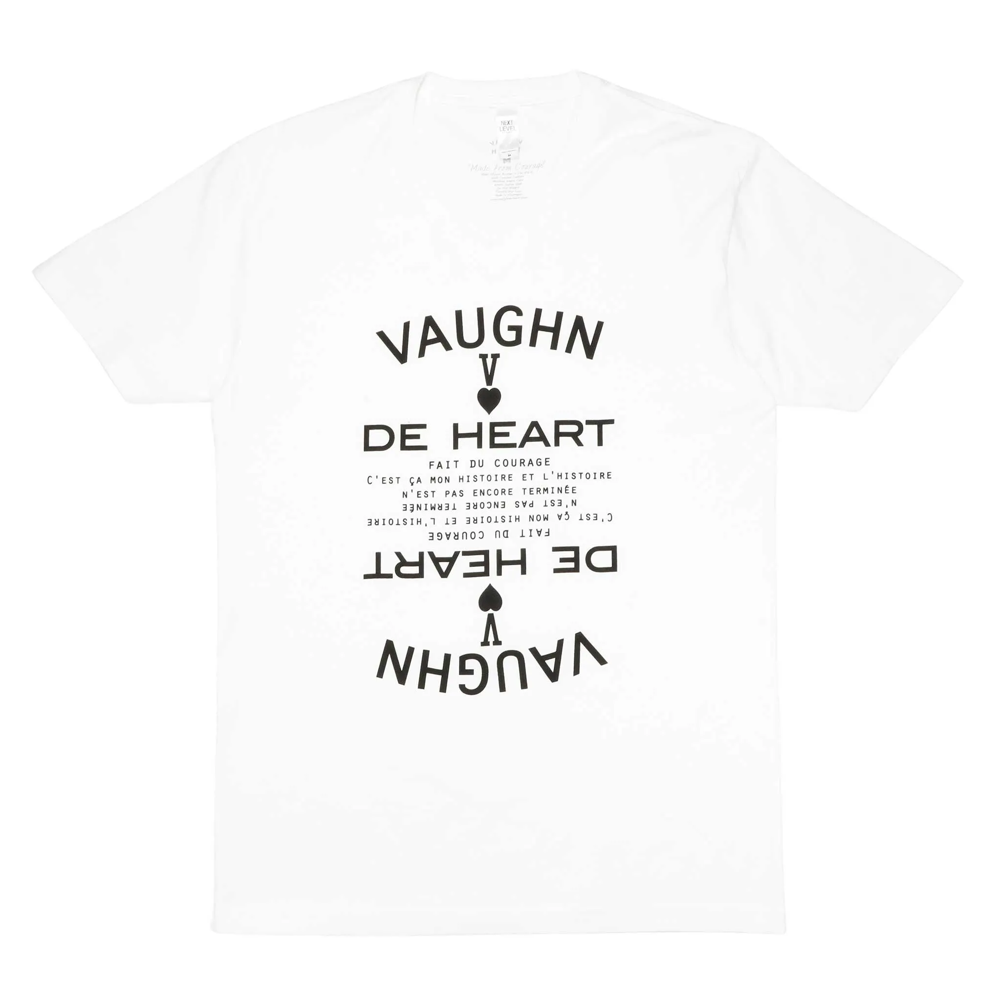 Women's - Fait du Courage White V-Neck T-Shirt