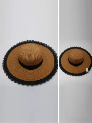 WOMEN'S LACE TRIM SUN HATS
