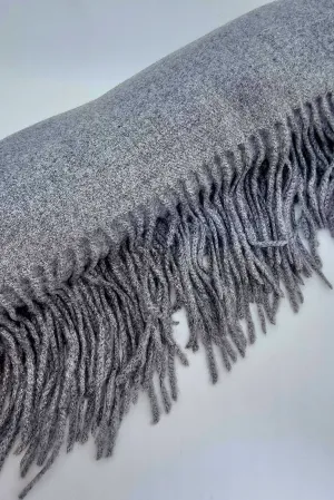 Womens Luxury Cashmere Scarf - Grey Thunder Clouds