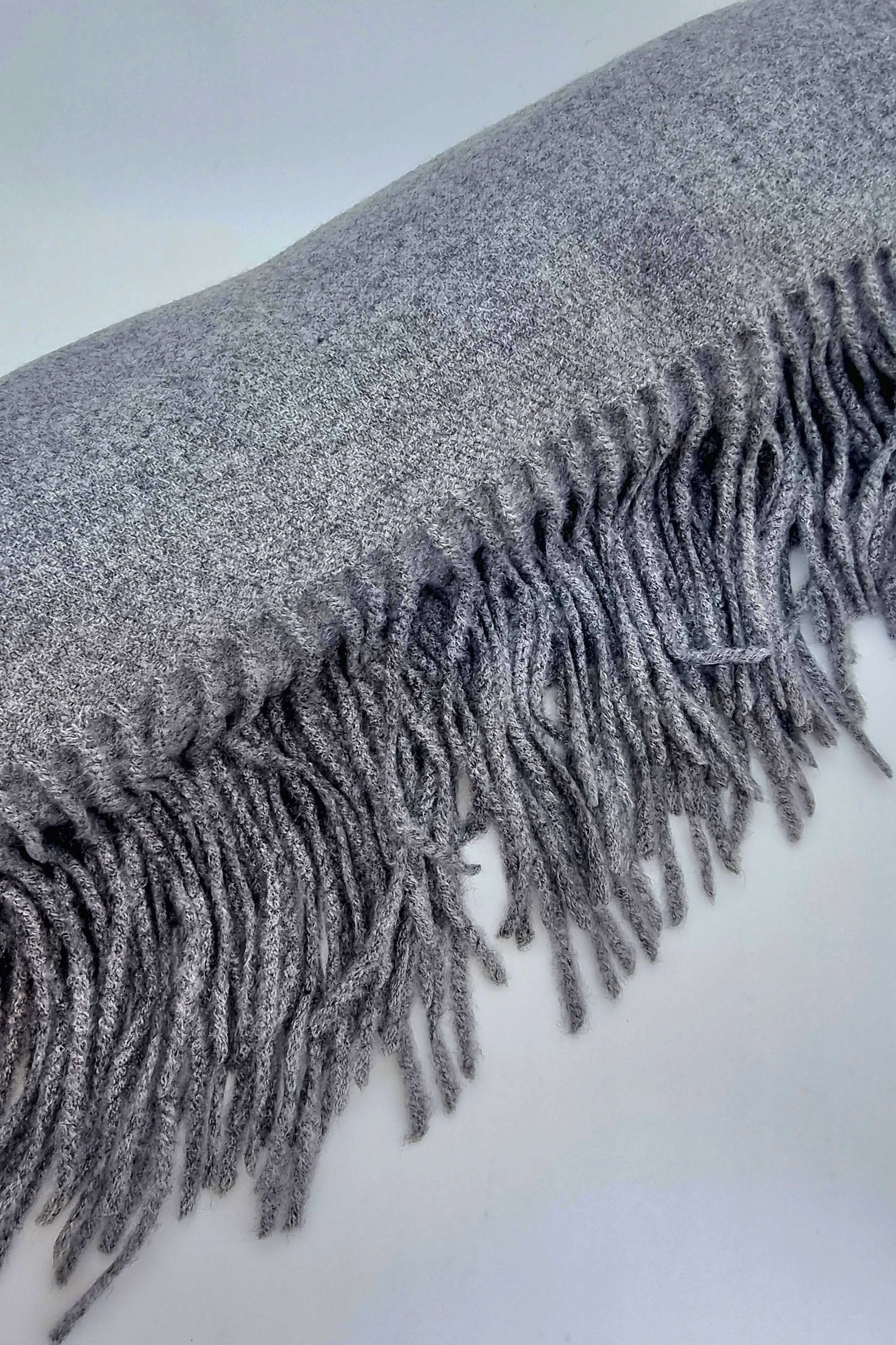 Womens Luxury Cashmere Scarf - Grey Thunder Clouds