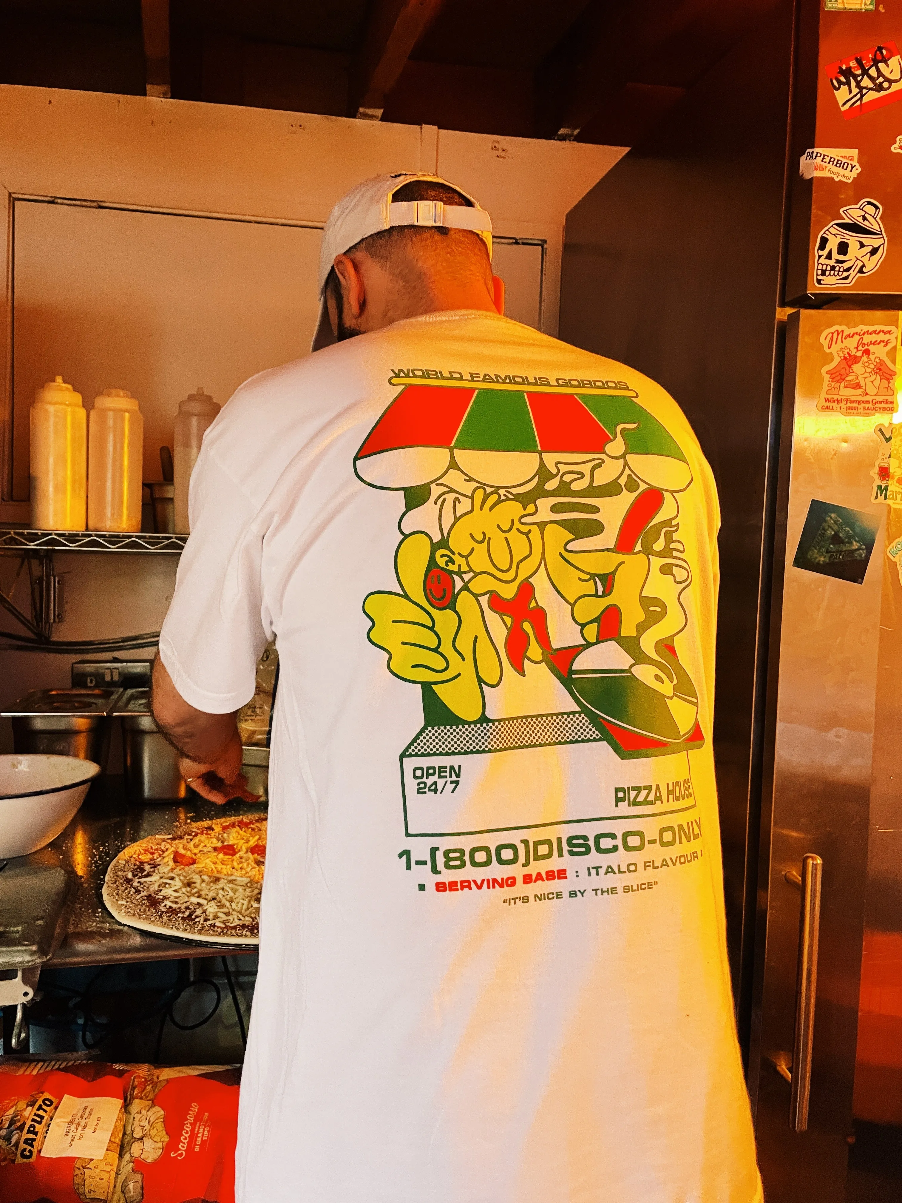 World Famous Gordos 'Nice By The Slice' Tee - White