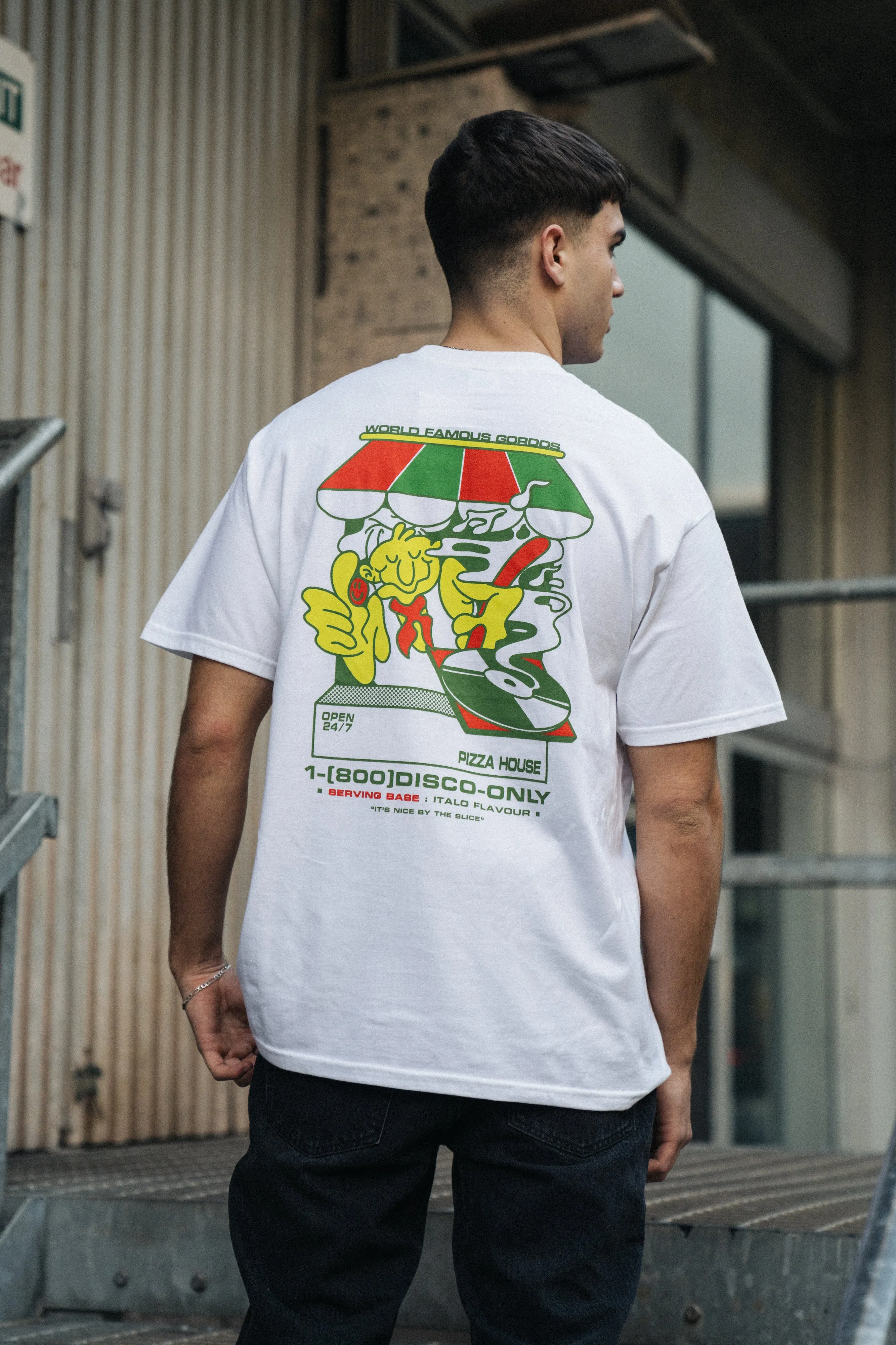 World Famous Gordos 'Nice By The Slice' Tee - White