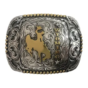 Wyoming — Scrolled Rectangle Bead Edge Buckle
