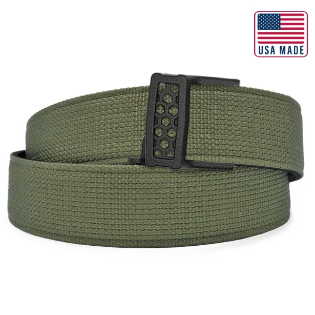 X SERIES BUCKLE  | USA MADE RANGER GREEN TACTICAL NYLON GUN BELT 1.5"