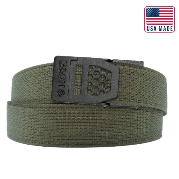 X SERIES BUCKLE  | USA MADE RANGER GREEN TACTICAL NYLON GUN BELT 1.5"