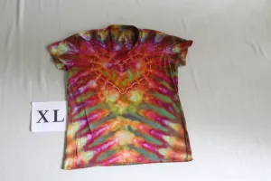 XL Ladies  V-Neck Incline Heart