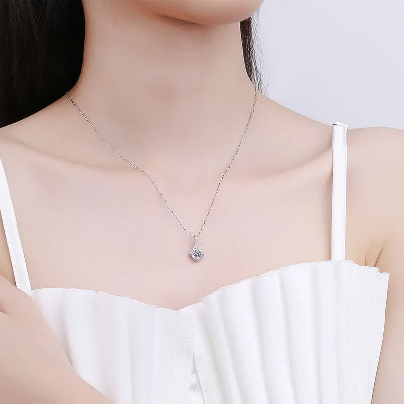 Y Shape Moissanite Pendant Necklace