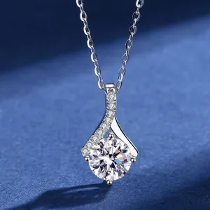 Y Shape Moissanite Pendant Necklace