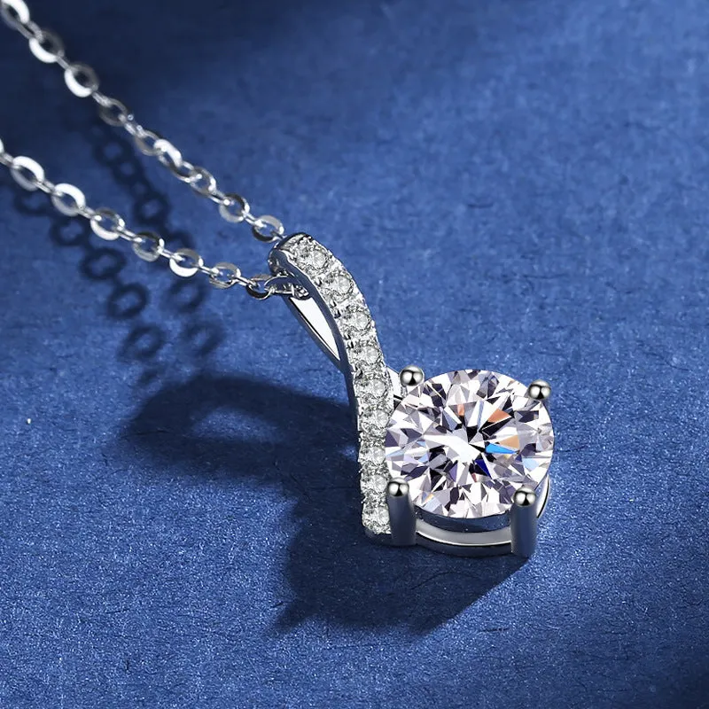 Y Shape Moissanite Pendant Necklace