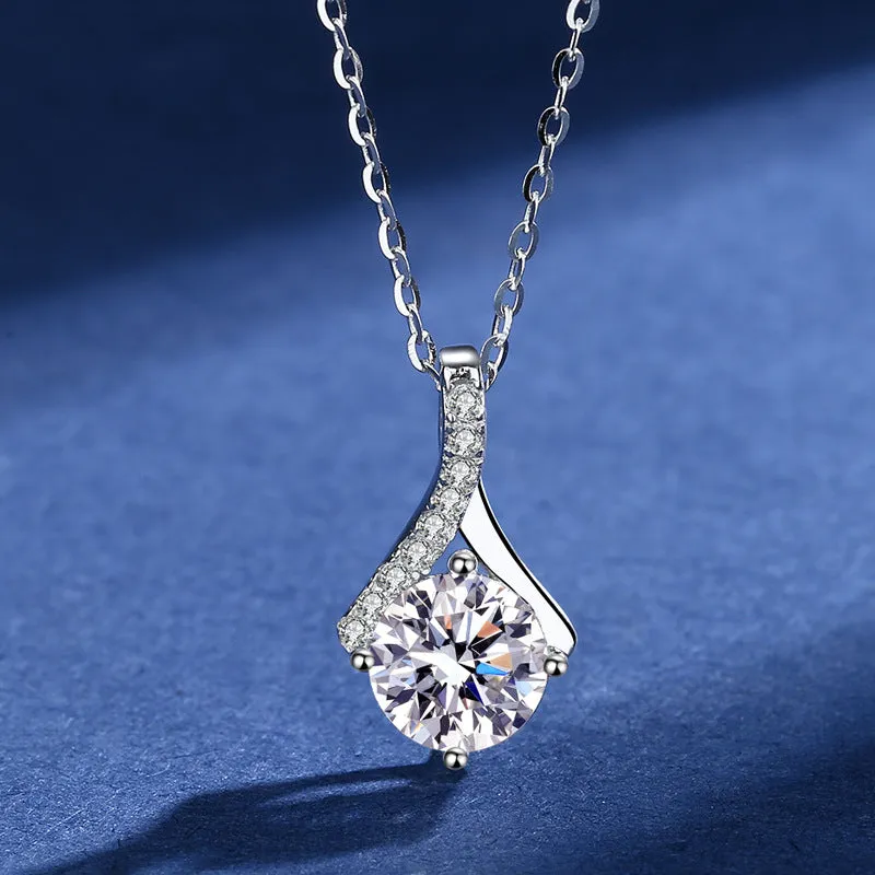 Y Shape Moissanite Pendant Necklace