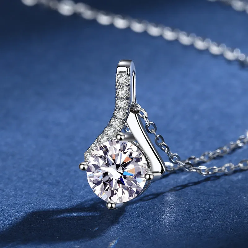 Y Shape Moissanite Pendant Necklace
