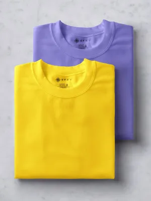 Yellow & Lilac T shirt Combo