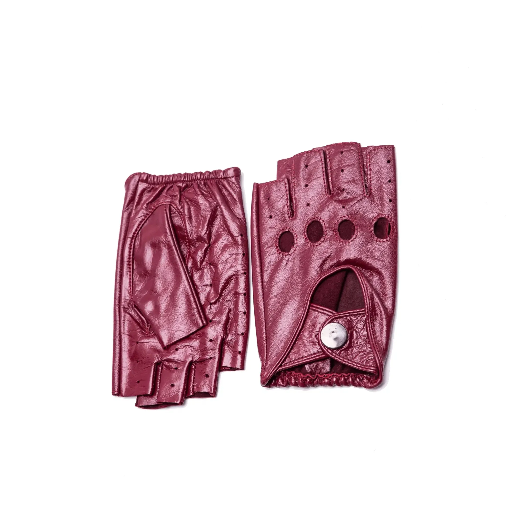 YISEVEN Women's Motorcycle Driving Fingerless Leather Gloves
