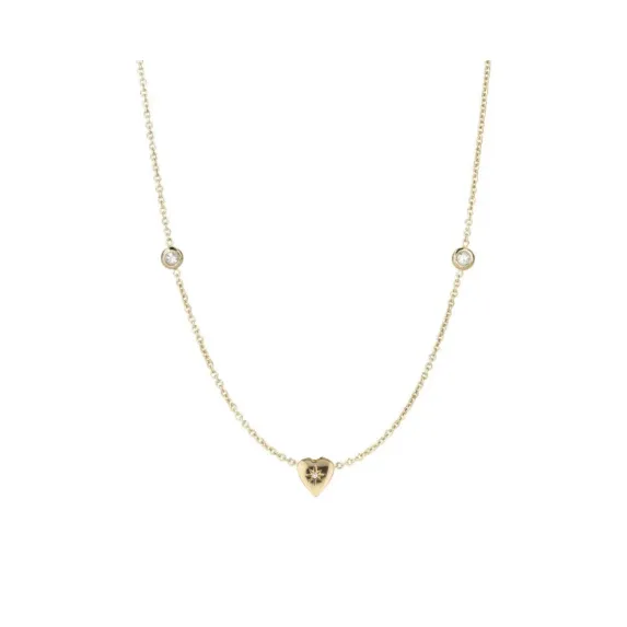Zahava Heirlooms Opal Byrdie Heart Diamond Bezel Choker