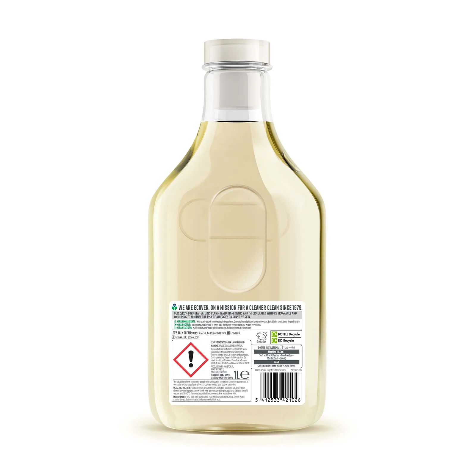 Zero Delicate Wool & Silk Sensitive Laundry Detergent 1L