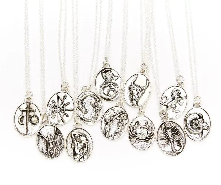 Zodiac Pendant Necklace in Sterling Silver