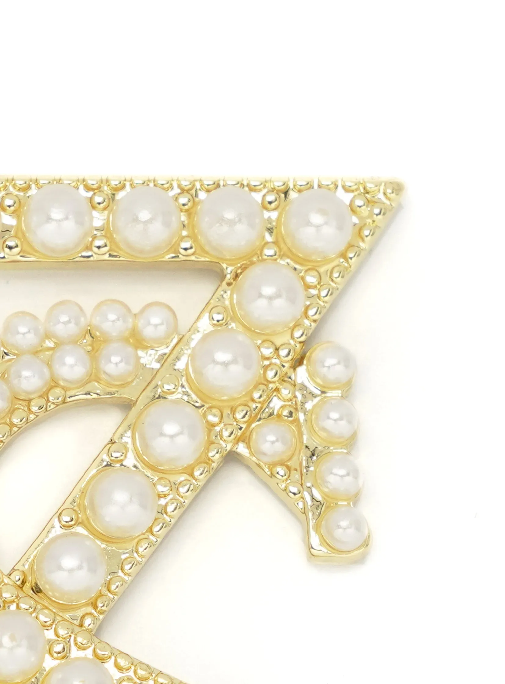 ZS Infinity Brooch - Pearl Gold