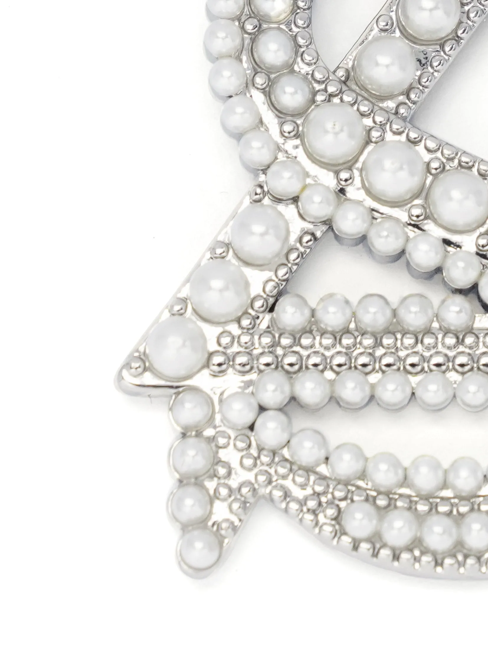 ZS Infinity Brooch - Pearl Silver