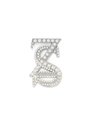 ZS Infinity Brooch - Pearl Silver