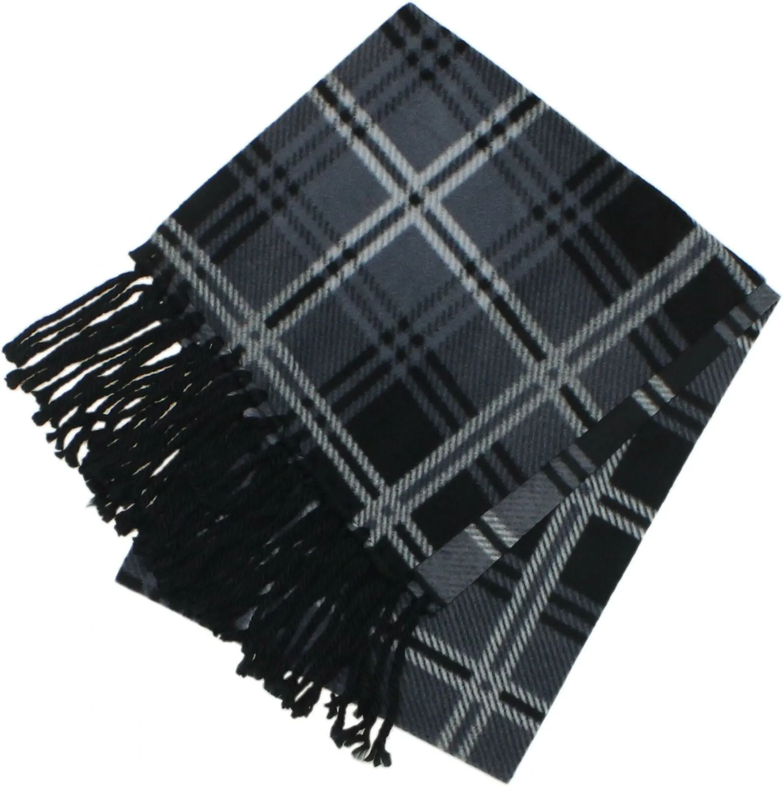 ZUZIFY Fleece Scarf With Chunky Yarn Fringed Ends